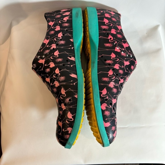 BIION Sz 11 Slip On Golf Shoes Flamingo Pattern Wing Tip Perforation Anti-Slip - Picture 4 of 9